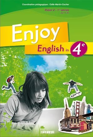 Couverture ebook de Enjoy English 4e - Manuel numérique élève, de Odile Martin-cocher
