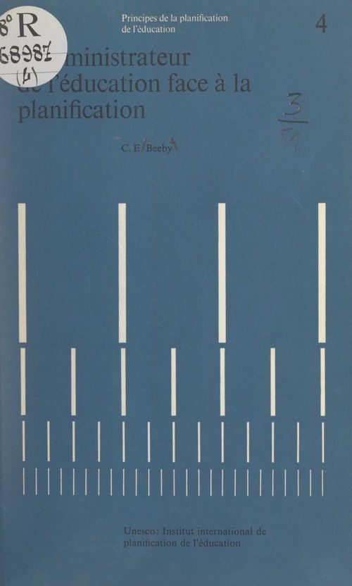 Couverture ebook de L'administrateur de l'éducation face à la planification, de Clarence Edward Beeby