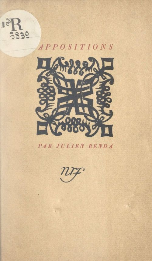 ebook cover of Appositions, by Julien Benda