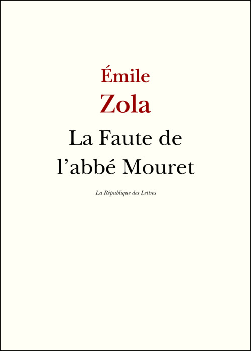 ebook cover of La Faute de l'abbé Mouret, by Émile Zola