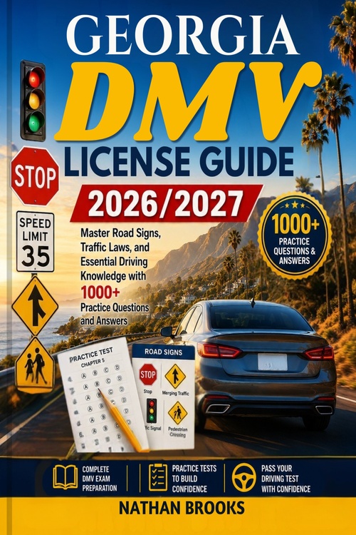 Couverture ebook de GEORGIA DMV LICENSE STUDY GUIDE  2026/2027, de Nathan Brooks
