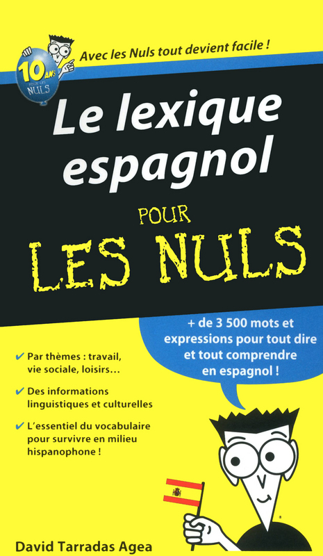 Couverture ebook de Le lexique espagnol pour les nuls, de David Tarradas-Agea