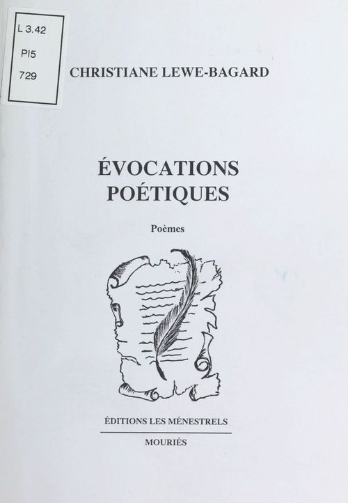 Couverture ebook de Évocations poétiques, de Christiane Lewe-Bagard