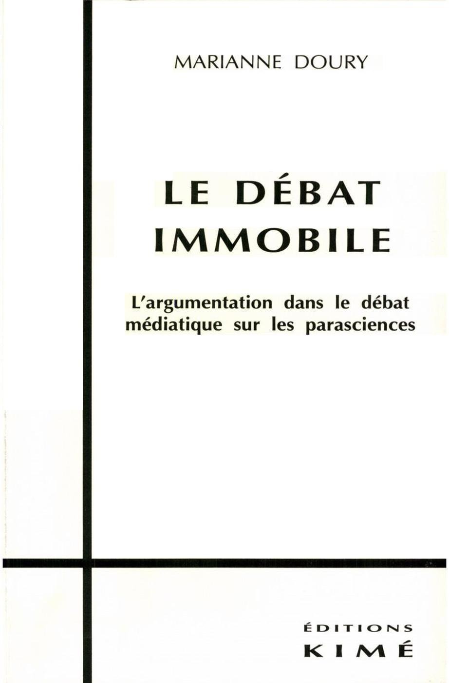 ebook cover of LE DÉBAT IMMOBILE, by Doury Marianne
