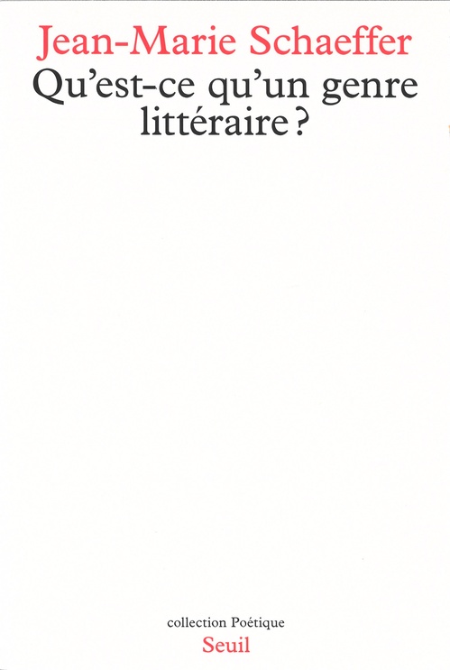 ebook cover of Qu'est-ce qu'un genre littéraire ?, by Jean-Marie Schaeffer