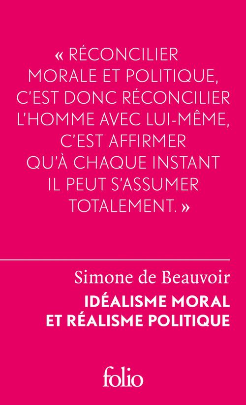 Couverture ebook de Idéalisme moral et réalisme politique, de Simone de Beauvoir