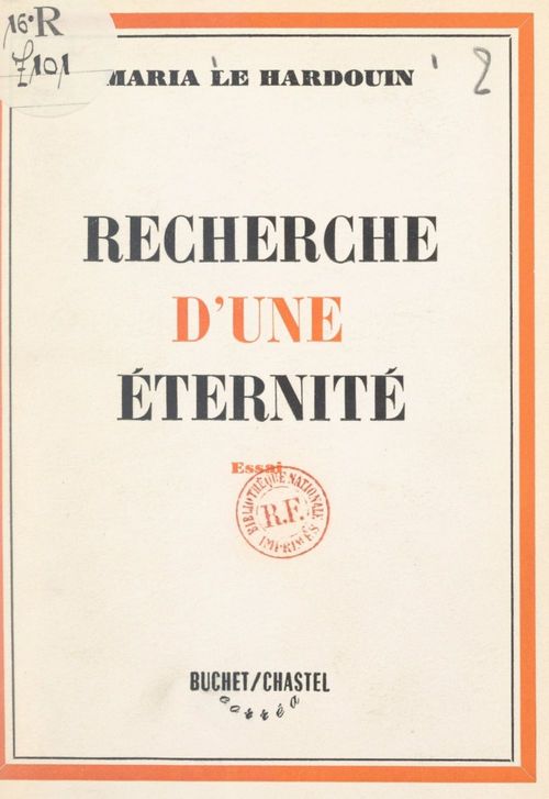 Couverture ebook de Recherche d'une éternité, de Maria Le Hardouin