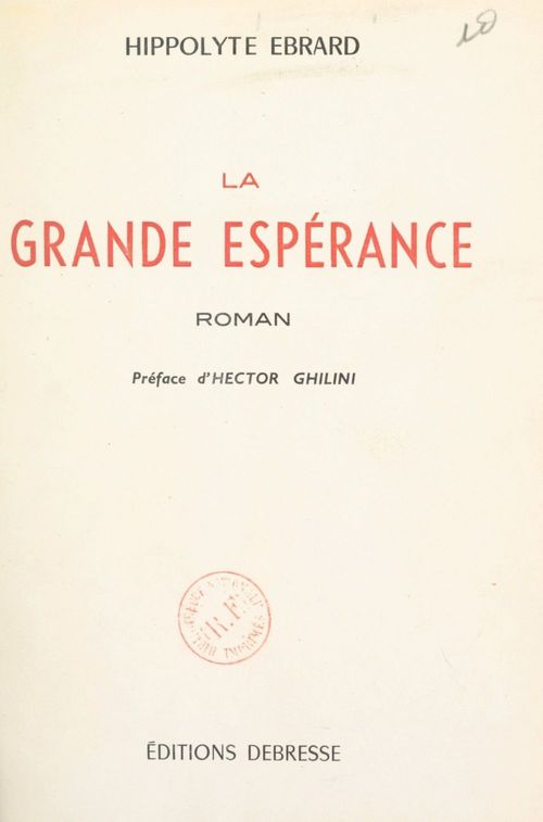 ebook cover of La grande espérance, by Hippolyte Ebrard