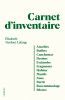 Couverture ebook de Carnet d'inventaire, de Élisabeth Nardout-Lafarge