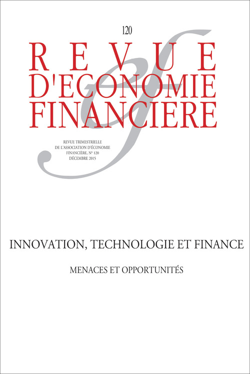ebook cover of Innovation, technologie et finance, by Revue D'Economie Financiere