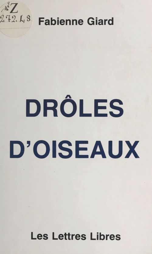 Couverture ebook de Drôles d'oiseaux, de Fabienne Giard