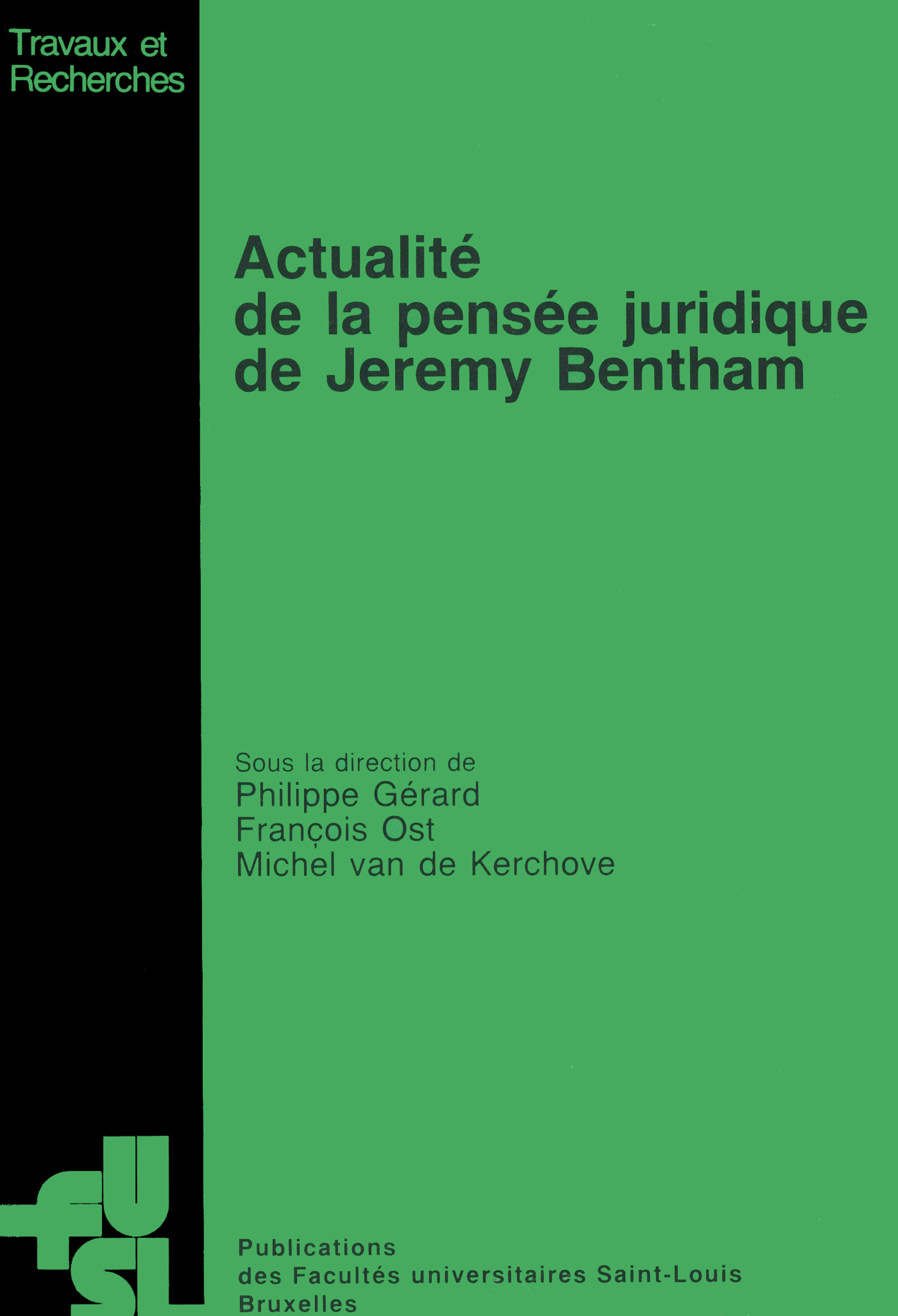 Couverture ebook de Actualité de la pensée juridique de Jeremy Bentham, de