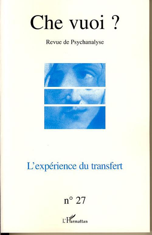 ebook cover of L'expérience du transfert, by Collectif