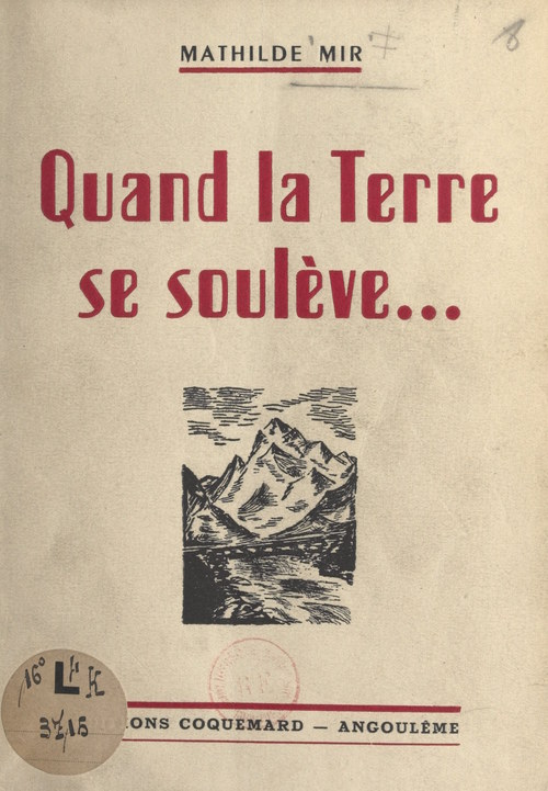 Couverture ebook de Quand la terre se soulève..., de Mathilde Mir