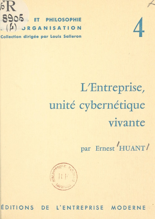 ebook cover of L'entreprise, unité cybernétique vivante, by Ernest Huant