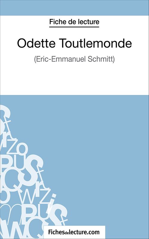 Couverture ebook de Odette Toutlemonde, de Sandrine Cabron, Fichesdelecture.Com