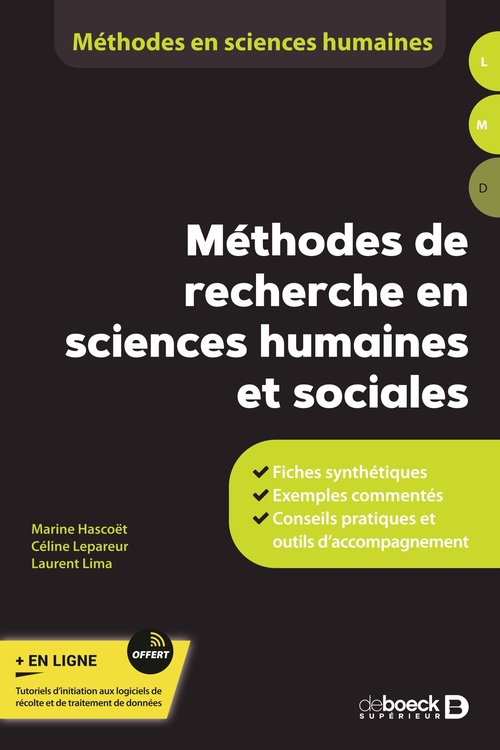 ebook cover of Méthodes de recherche en sciences humaines et sociales, by Marine Hascoët, Céline Lepareur, Laurent Lima