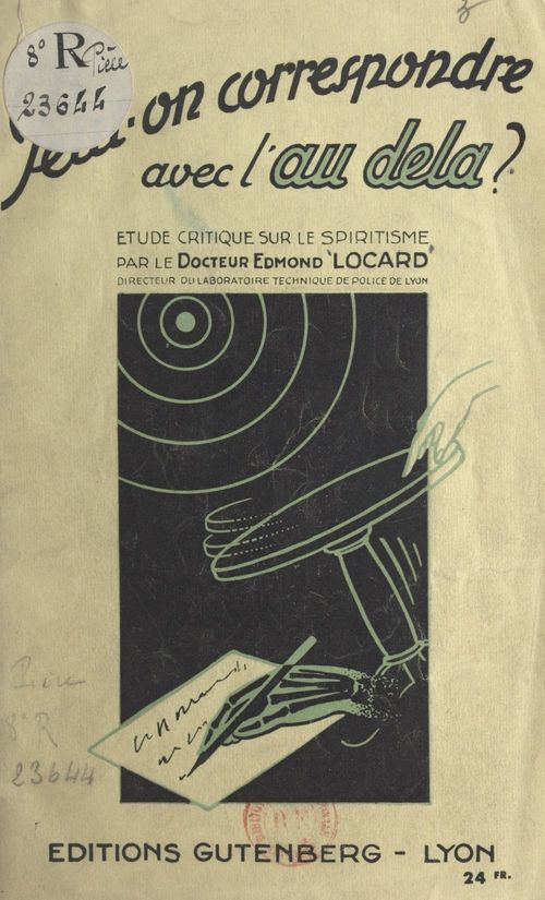 ebook cover of Peut-on correspondre avec l'au-delà ?, by Edmond Locard