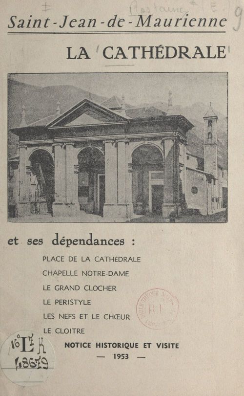 Couverture ebook de La cathédrale de Saint-Jean-de-Maurienne et ses dépendances, de Jean Bellet