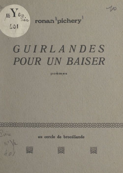 ebook cover of Guirlandes pour un baiser, by Ronan Pichery