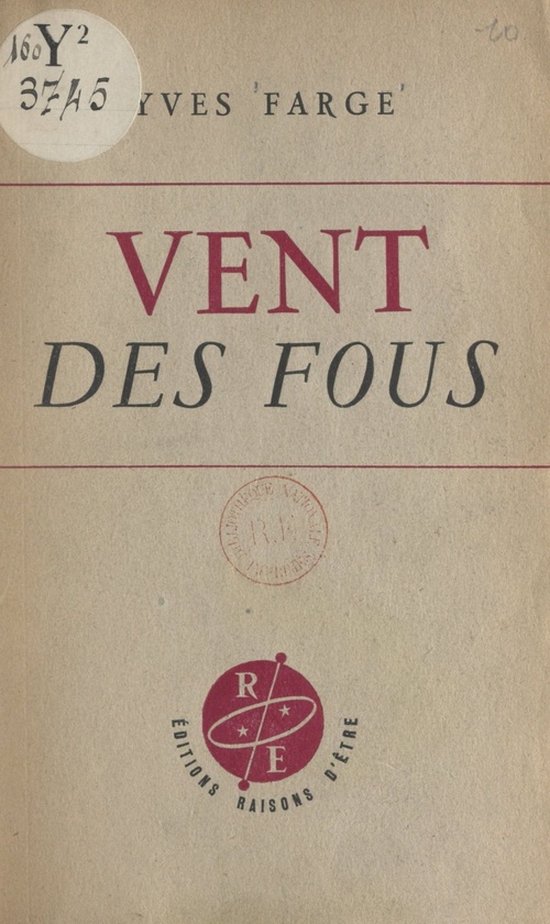 Couverture ebook de Vent des fous, de Yves Farge