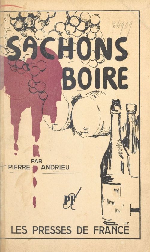ebook cover of Sachons boire, by Pierre Andrieu