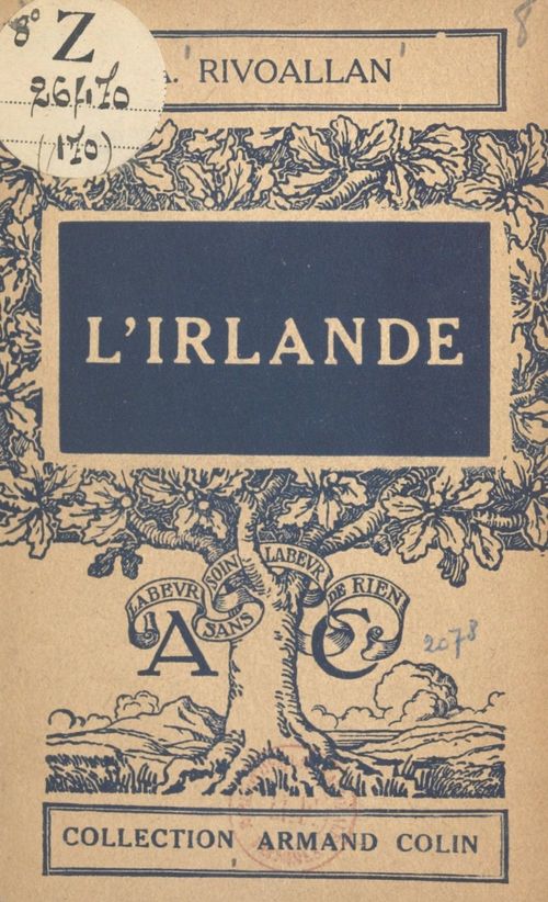 Couverture ebook de L'Irlande, de Anatole Rivoallan