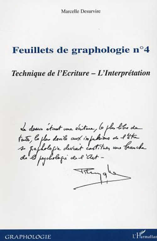 ebook cover of Feuillets de graphologie n°4, by Marcelle Desurvire