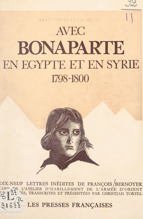 Couverture ebook de Avec Bonaparte, en Égypte et en Syrie, 1798-1800, de Francois Bernoyer