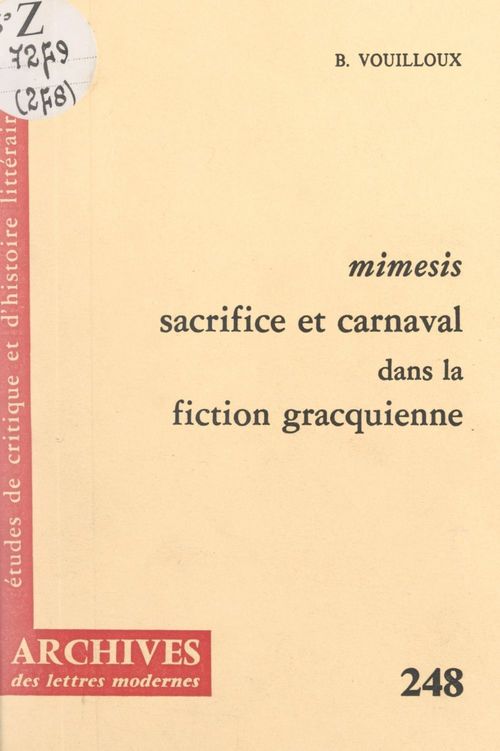 ebook cover of Mimesis, by Bernard Vouilloux