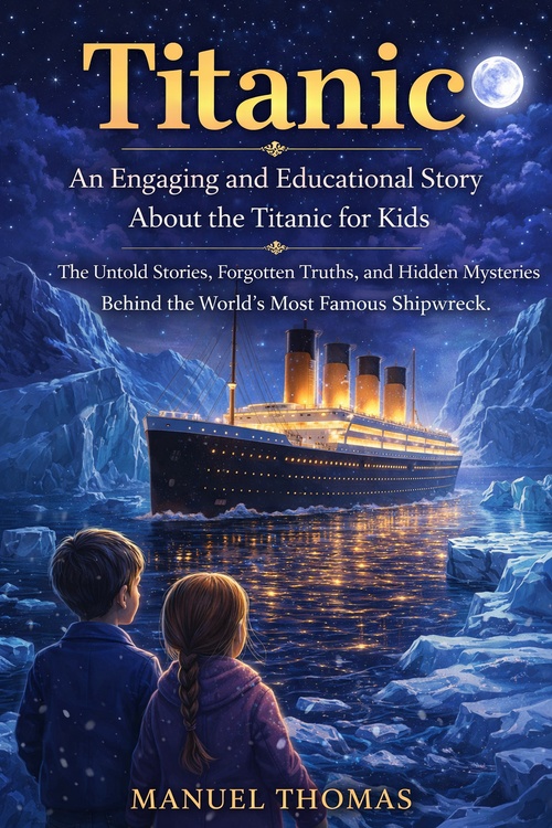 Couverture ebook de Titanic: An Engaging and Educational Story About the Titanic for Kids, de Manuel Thomas