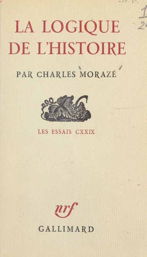 Couverture ebook de La logique de l'histoire, de Charles Morazé