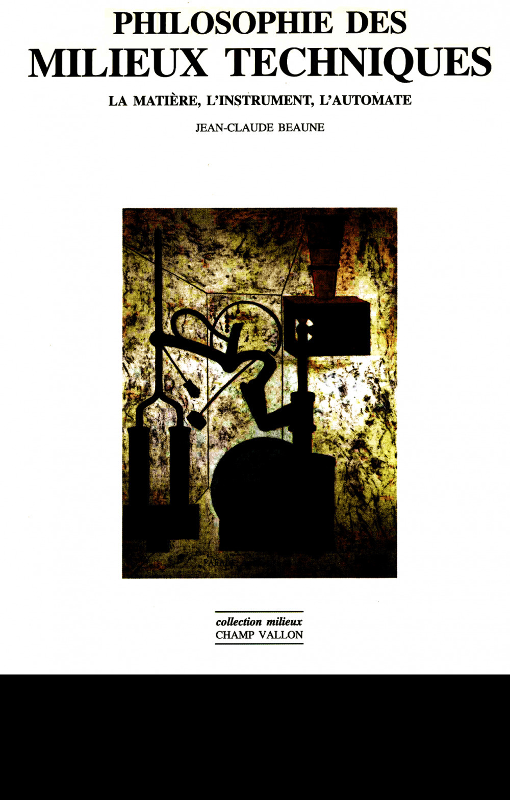 Couverture ebook de Philosophie des milieux techniques, de Jean-Claude Beaune