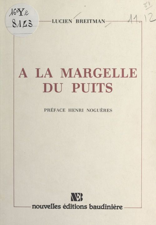Couverture ebook de À la margelle du puits, de Lucien Breitman