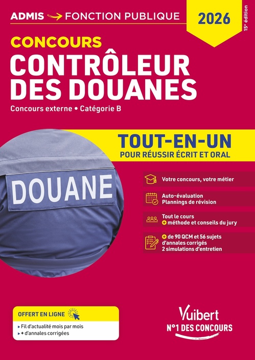 Couverture ebook de Concours Contrôleur des douanes - Catégorie B - Tout-en-un Branches opérations commerciales, surveillance et administration générale, de Dominique Dumas, Louise Eisenstein, Pascal Eynard, René Guimet, Mélanie Hoffert