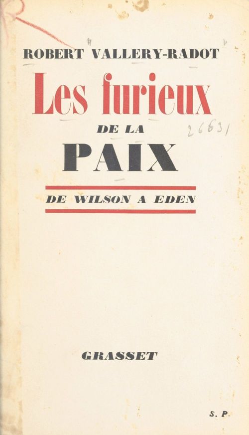 ebook cover of Les furieux de la paix, by Robert Vallery-Radot