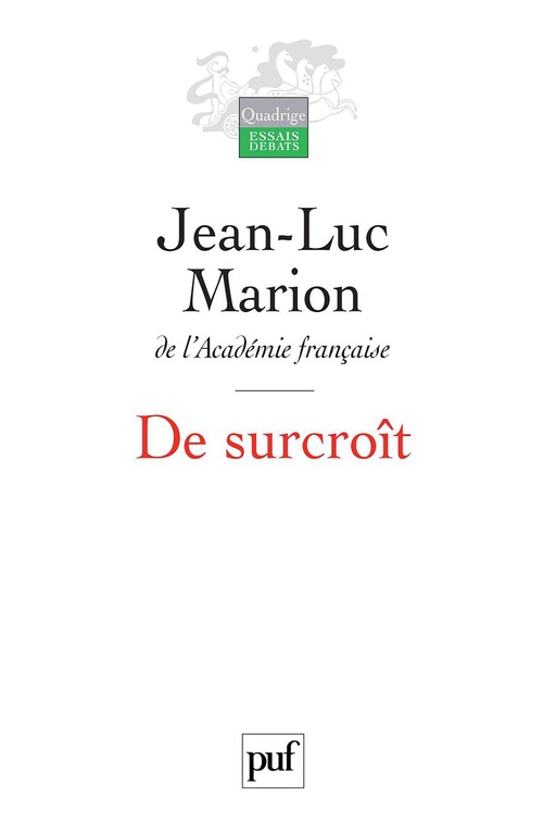 Couverture ebook de De surcroît, de Jean-Luc Marion
