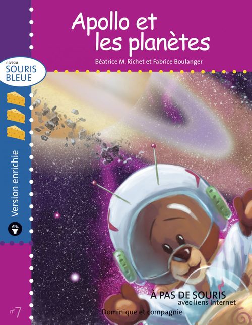 Couverture ebook de Apollo et les planètes - version enrichie, de Béatrice m. Richet