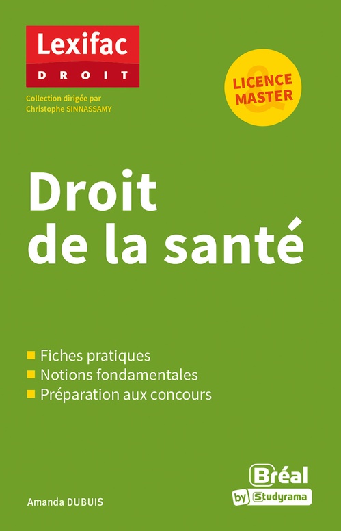Couverture ebook de Droit de la santé - Licence, Master, de Amanda Dubuis