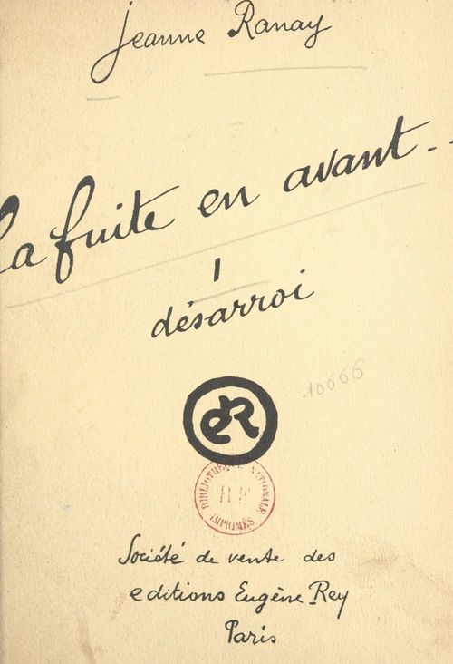 ebook cover of La fuite en avant... (1). Désarroi, by Jeanne Ranay