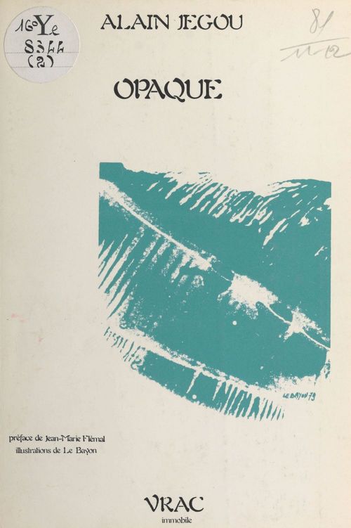 Couverture ebook de Opaque, de Alain Jegou