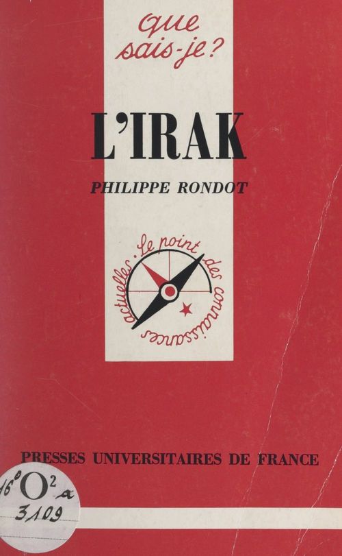 Couverture ebook de L'Irak, de Philippe Rondot
