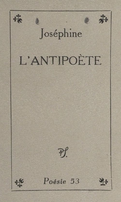 ebook cover of L'antipoète, by Joséphine