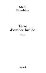 Couverture ebook de Terre d'ombre brûlée, de Mahi Binebine