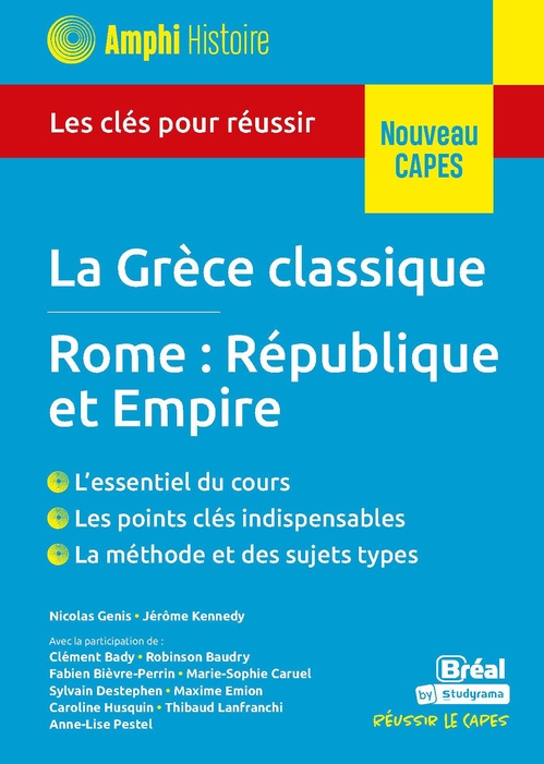 ebook cover of La Grèce classique - Rome : République et Empire - Nouveau CAPES, by Collectif