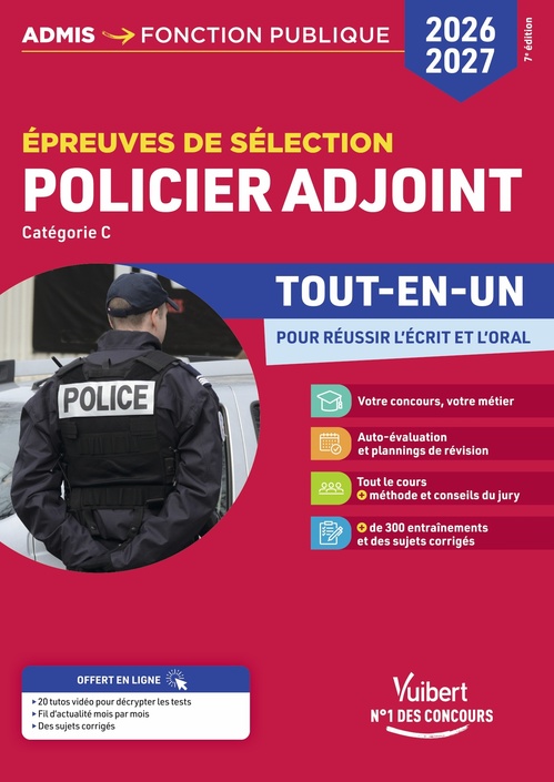 ebook cover of Épreuves de sélection Policier adjoint 2026-2027 - Tout-en-un, by François Lavedan