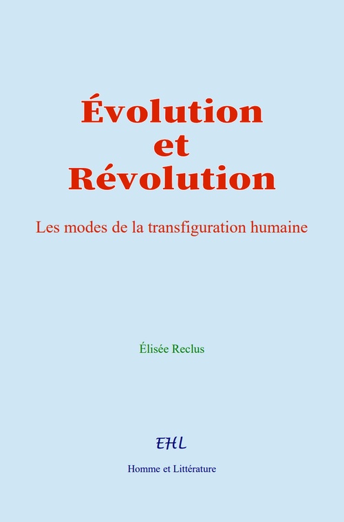 Couverture ebook de Évolution et Révolution, de Elisee Reclus