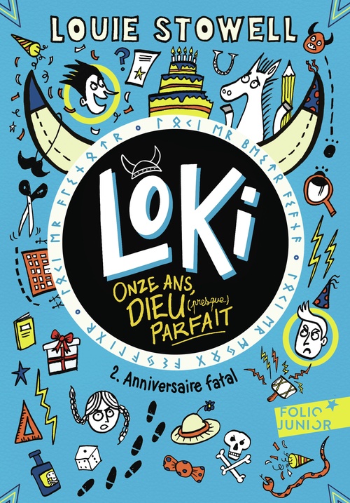 Couverture ebook de Loki, 11 ans, dieu (presque) parfait (Tome 2) - Anniversaire fatal, de Louie Stowell