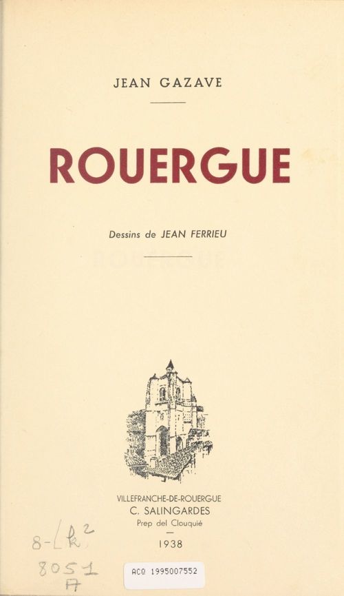 Couverture ebook de Rouergue, de Jean Gazave