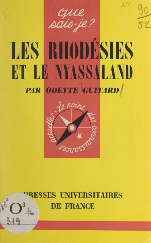 ebook cover of Les Rhodésies et le Nyassaland, by Odette Guitard